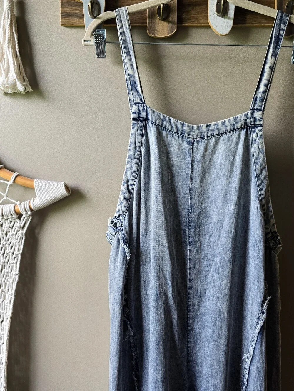 Ee:some × Three Bird Nest Harley Washed Denim Jumpsuit Nwt - Picture 7 of 10